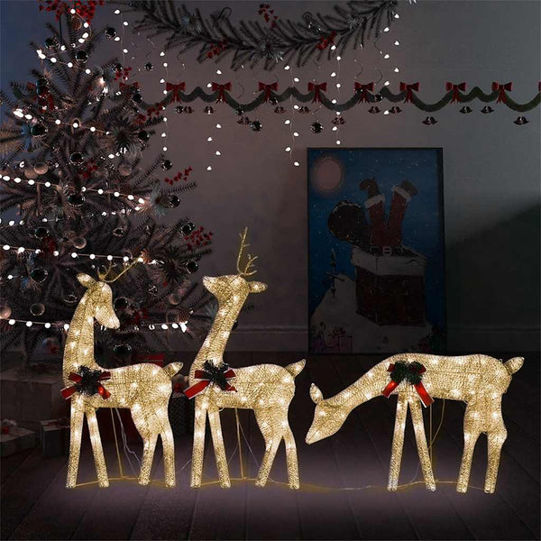 LED Rentier Weihnachtsdeko Golden Warmweiß 270cm