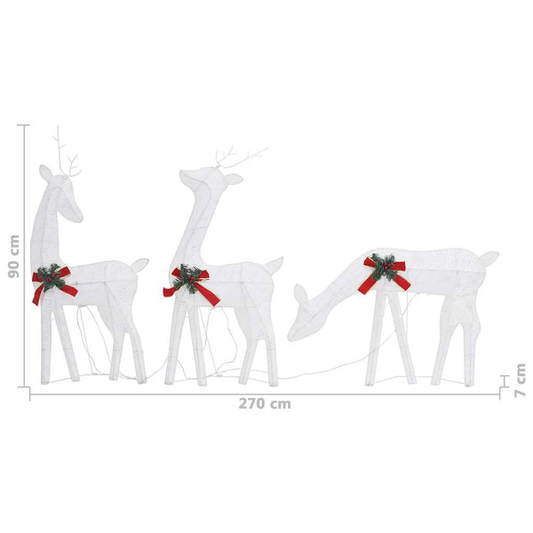 Weihnachtsdeko Rentiere mit LED, 270cm