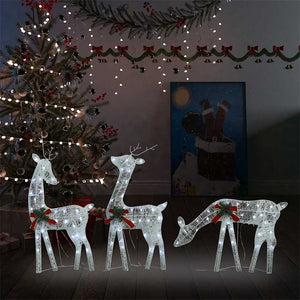 Weihnachtsdeko Rentiere mit LED, 270cm