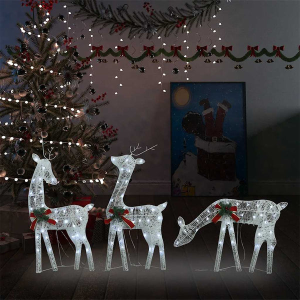 Weihnachtsdeko Rentiere mit LED, 270cm
