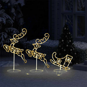 LED Rentier Schlitten Weihnachtsdeko