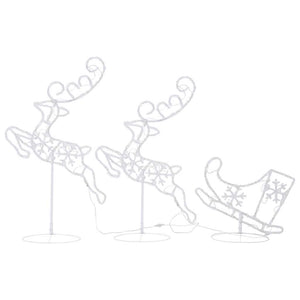 LED Rentier Schlitten Weihnachtsdeko