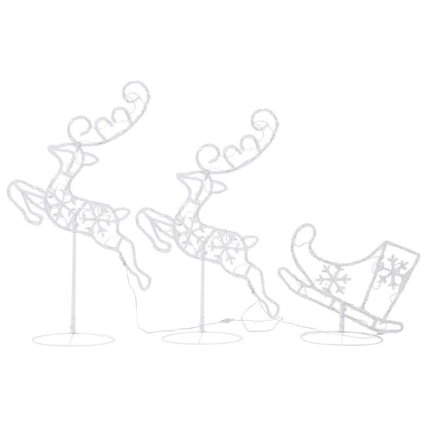 LED Rentier Schlitten Weihnachtsdeko