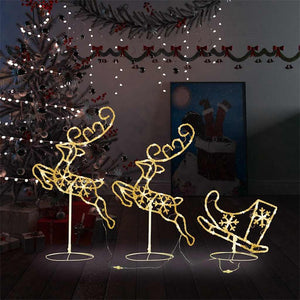 LED Rentier Schlitten Weihnachtsdeko