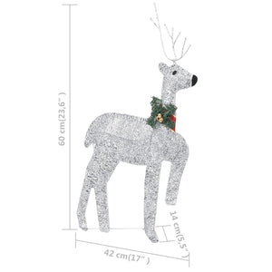 LED Rentier Schlitten Weihnachtsdeko Silber