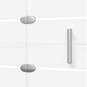 Faltbare Duschkabine ESG 120x140 cm Weiß