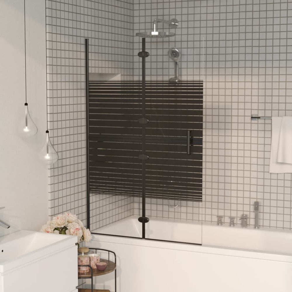 Faltbare Duschkabine ESG 80x140 cm Schwarz