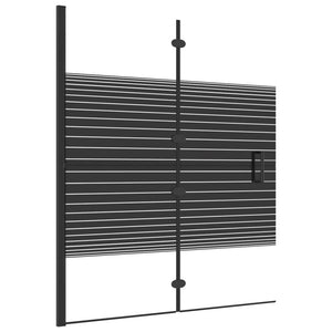 Faltbare Duschkabine ESG 120x140 cm Schwarz