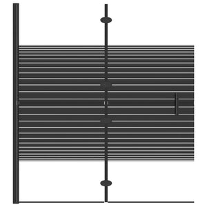 Faltbare Duschkabine ESG 120x140 cm Schwarz