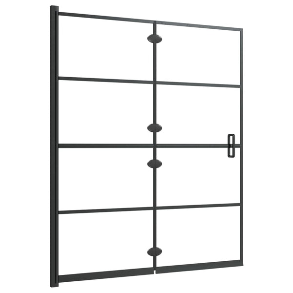 Faltbare Duschkabine ESG 120x140 cm Schwarz