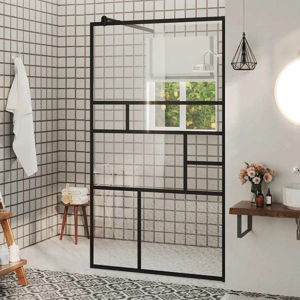 vidaXL Paroi de douche walk-in en verre de sécurité transparent 90x195 cm