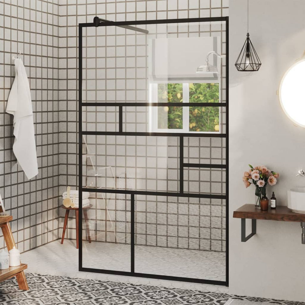 vidaXL paroi de douche à l'italienne en verre de sécurité transparent 100x195 cm