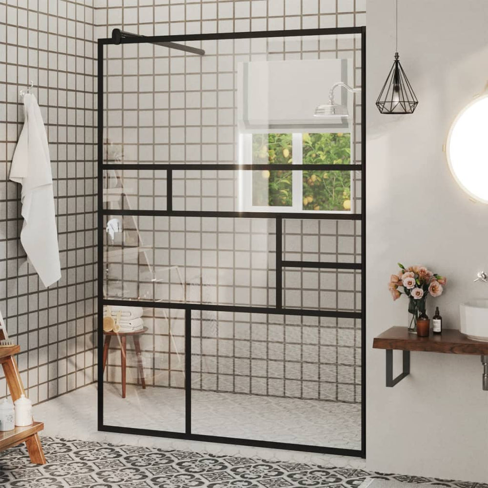 vidaXL paroi de douche à l'italienne en verre de sécurité transparent 115x195 cm