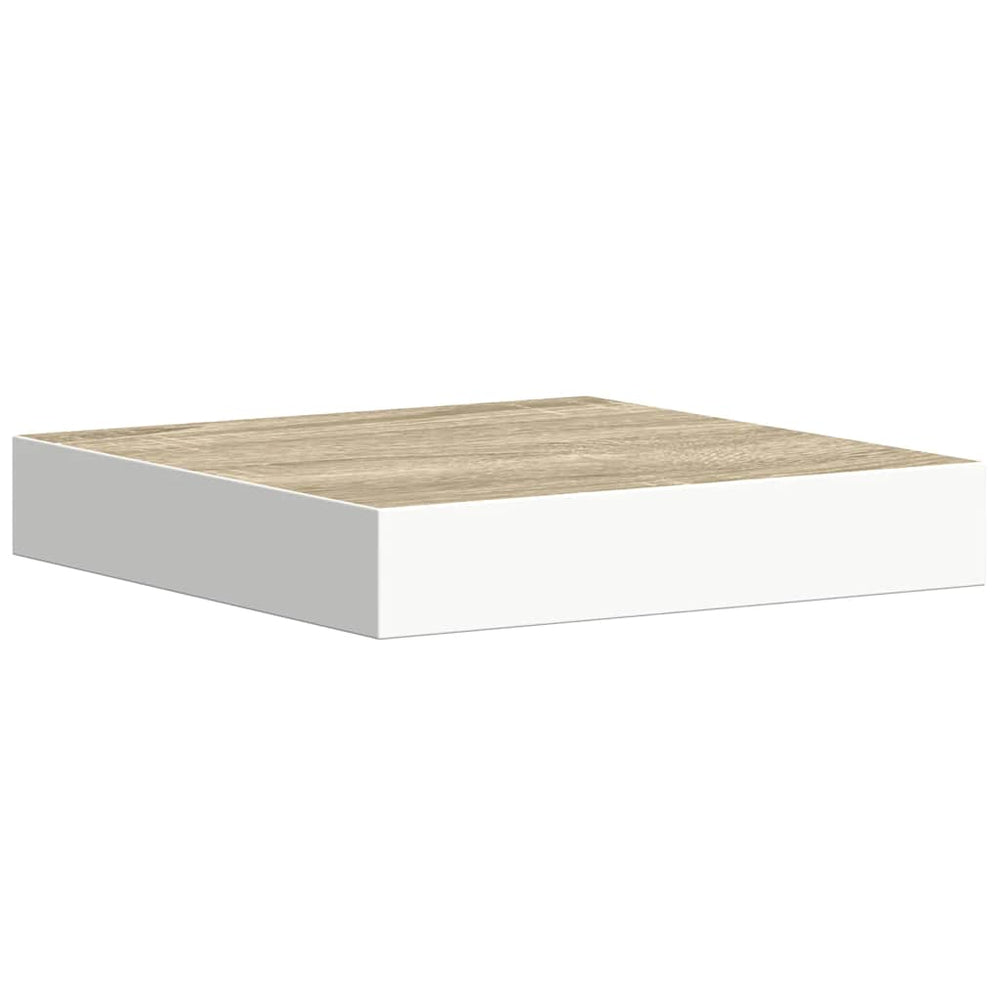 Schweberegal Eiche Optik Weiß 23x23,5 cm