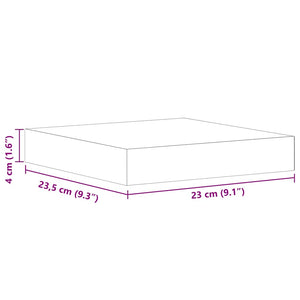 Schweberegal Eiche Optik Weiß 23x23,5 cm