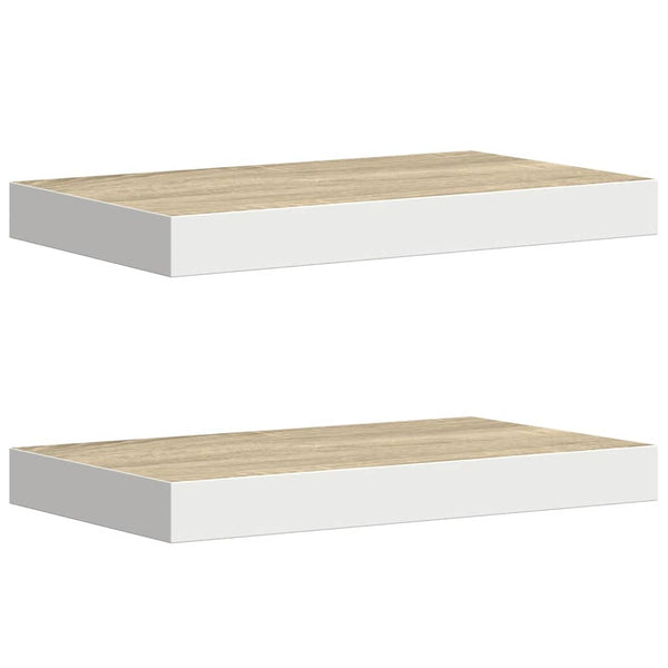 Eiche Optik Schweberegale, 2er Set