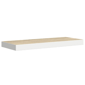 Schweberegale 4er Set, Eiche & Weiß, 60cm