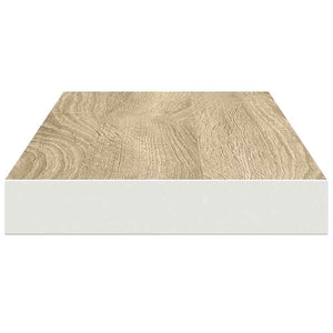 Schweberegale 4er Set, Eiche & Weiß, 60cm