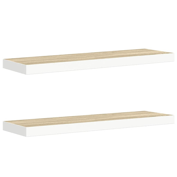 Schweberegale 80cm Eiche Optik, 2er Set