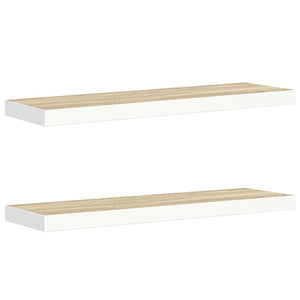 Schweberegale Eiche & Weiß, 2er Set