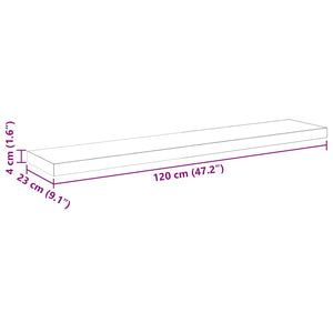 Wandregal Eiche Optik Weiß 120cm