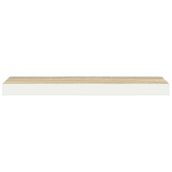 Schweberegale 2er Set Eiche & Weiß 120cm