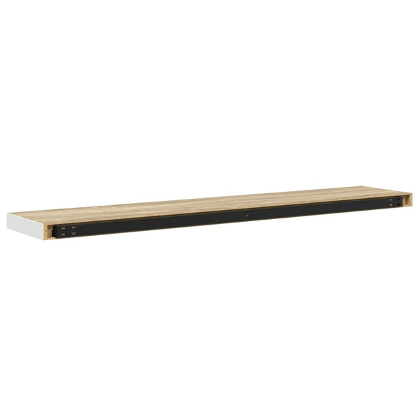 Schweberegale 2er Set Eiche & Weiß 120cm