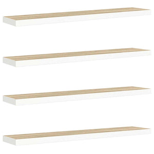 Eiche Schweberegale, 4er Set, 120cm