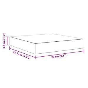 Betongraue Schweberegale, 2er-Set