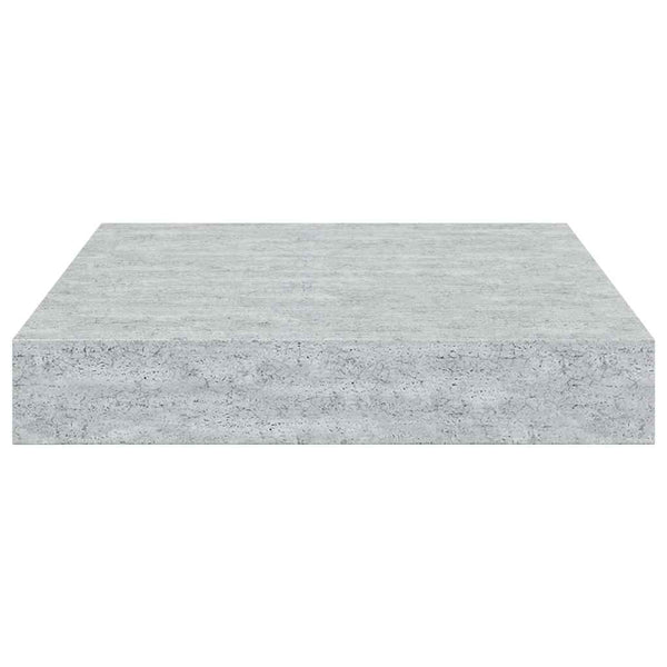 Betongraue Schweberegale, 4er-Set