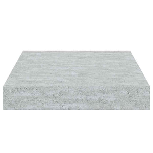 Betongraue Schweberegale, 4er-Set