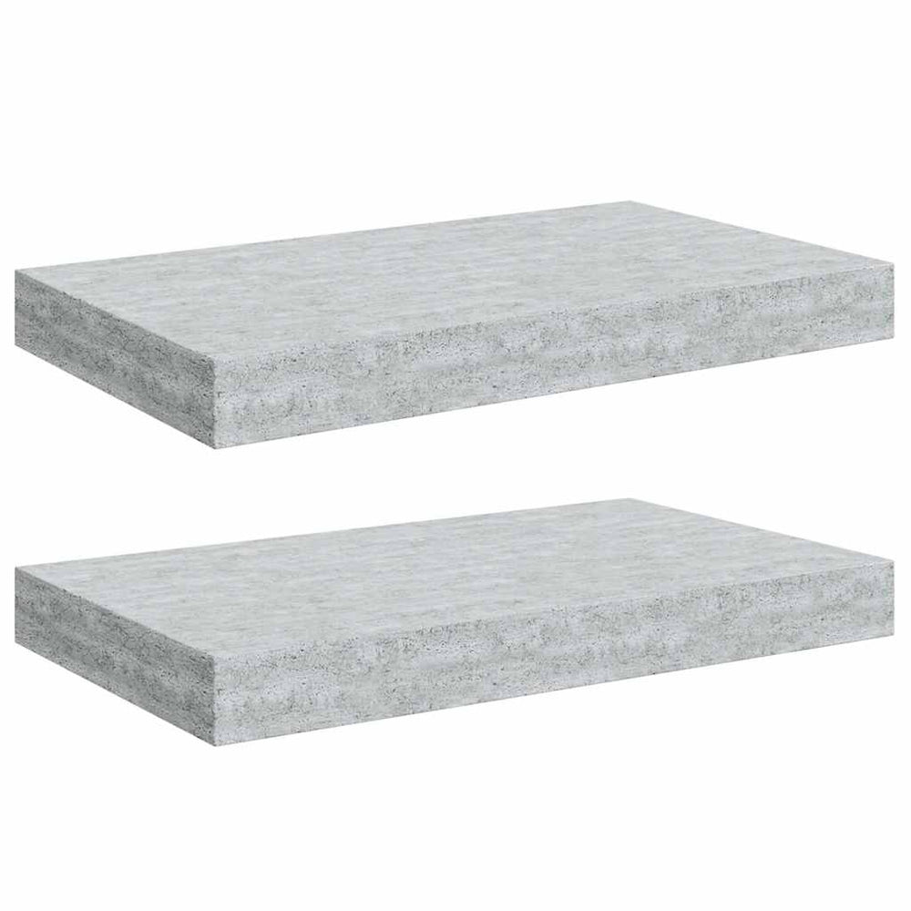 vidaXL Étagères flottantes 2 pcs Gris béton 40x23x3,8 cm MDF