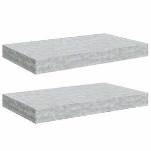 Betongraue Schweberegale, 2er-Set