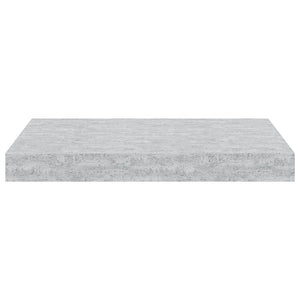 Betongraue Schweberegale, 4er-Set
