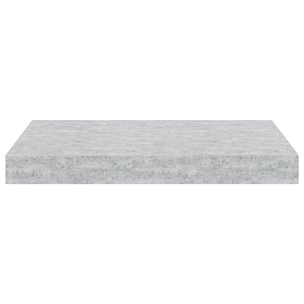 Betongraue Schweberegale, 4er-Set