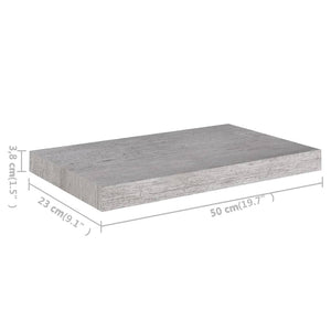 Betongraues Schweberegal, 50 cm