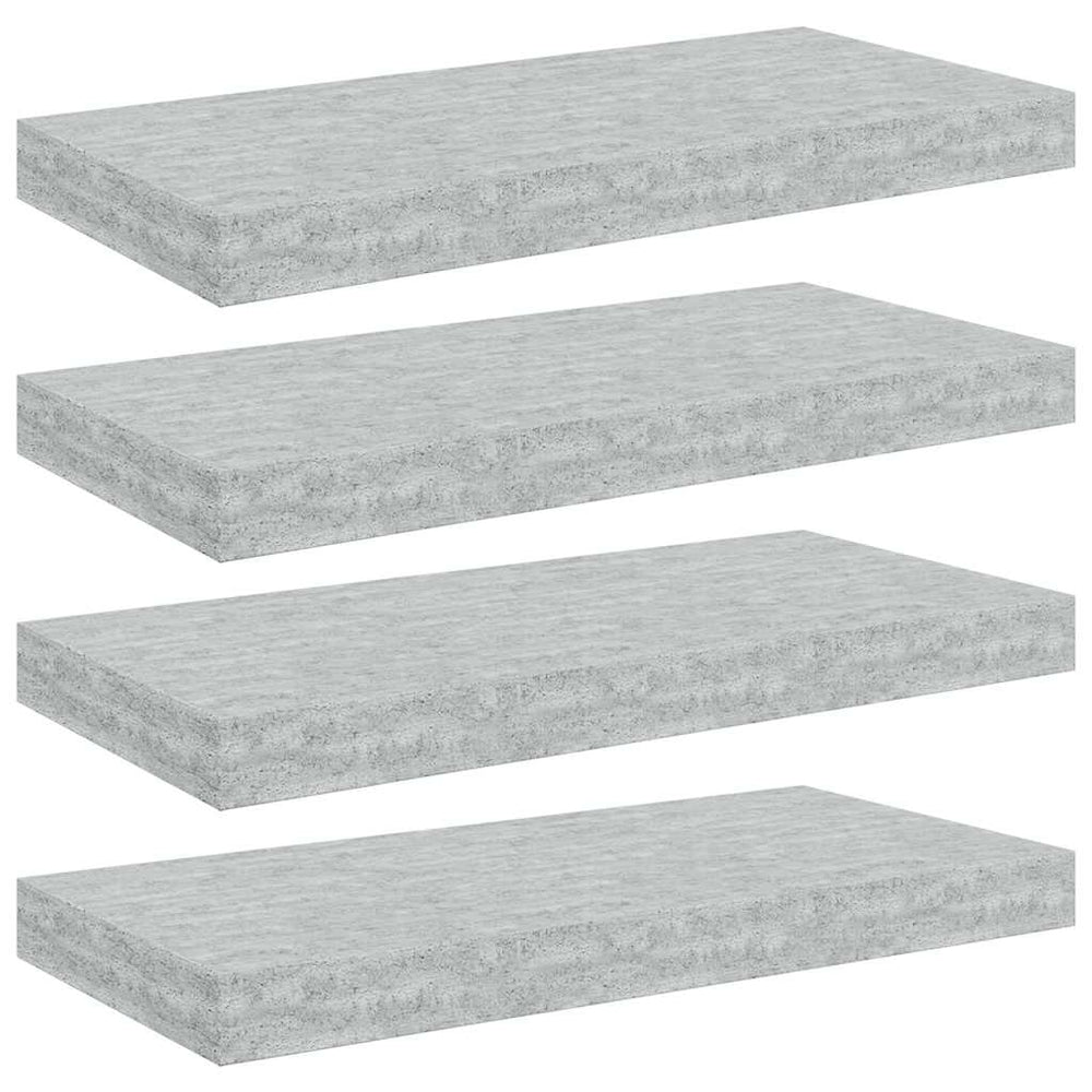 Schweberegale 4er Set Betongrau 50 cm