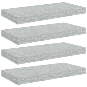 Schweberegale 4er Set Betongrau 50 cm