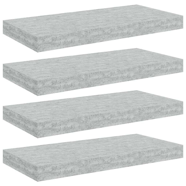 Schweberegale 4er Set Betongrau 50 cm