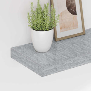 Betongraue Schweberegale, 2er-Set