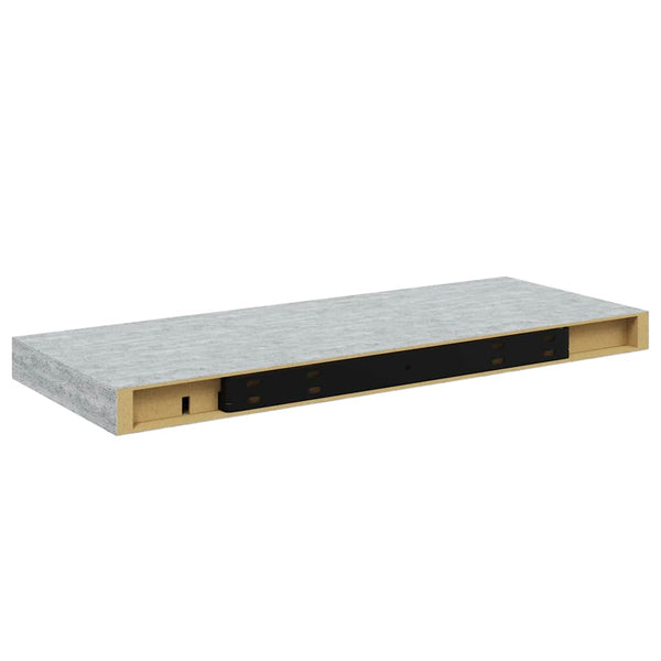 Betongraue Schweberegale, 2er-Set