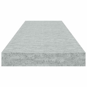 Betongraue Schweberegale, 80 cm, 2er-Set