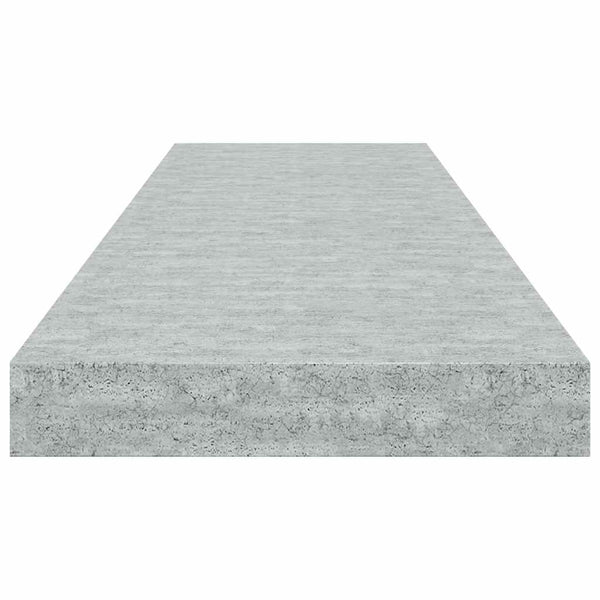 Betongraue Schweberegale, 80 cm, 2er-Set