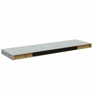 Betongraue Schweberegale, 80 cm, 2er-Set