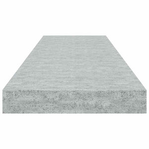 Betongraue Schweberegale, 4er-Set, 80 cm