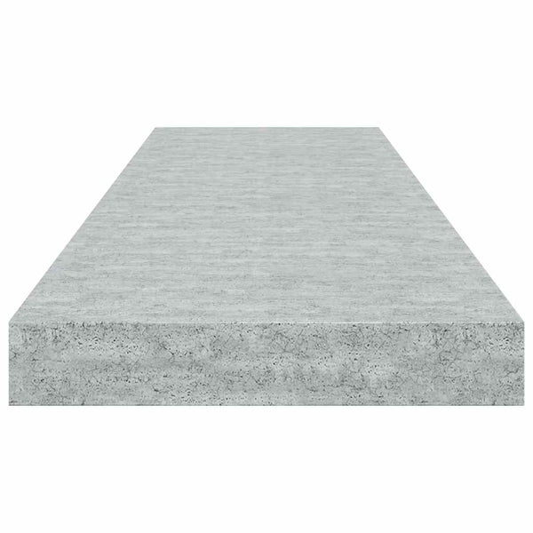 Betongraue Schweberegale, 4er-Set, 80 cm