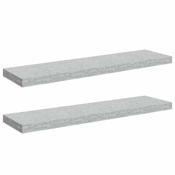 Betongraue Schweberegale, 2er Set