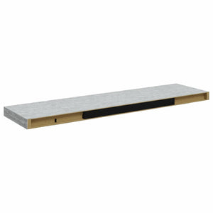 Betongraue Schweberegale, 2er Set