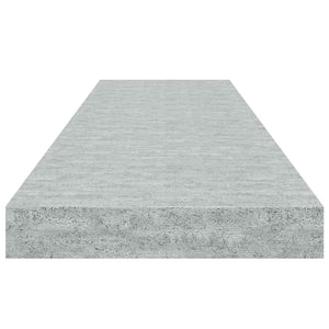 Betongraue Schweberegale, 4er-Set – 90 cm