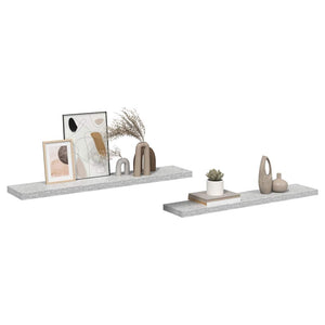 Schweberegale Betongrau, 2er Set